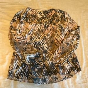 Ecru silk blouse